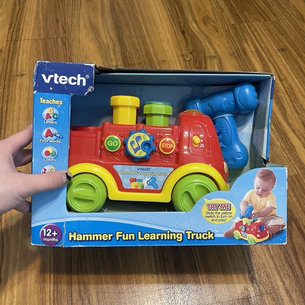 Rare VTech Hammer Fun Learning Truck Toy Kids‎ Toddler Learning Toy Music Lights
